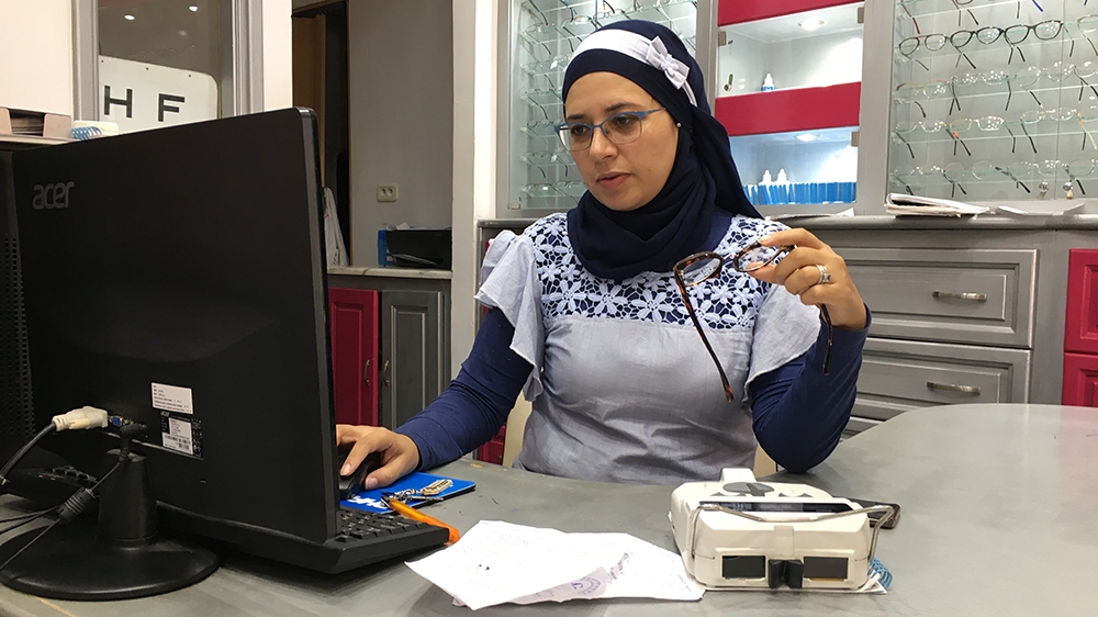 Neila Bradai studied in Brussels to become an optician. She says she'll likely vote for Kais Saied, because that's who the youths want.