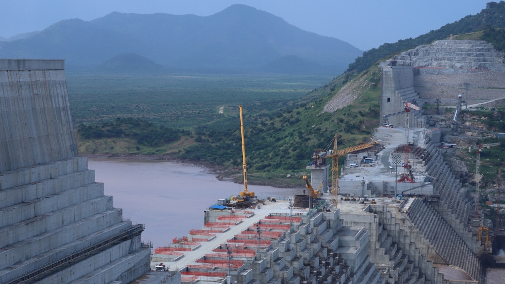Ethiopia''s Grand Renaissance Dam is seen as it undergoes construction work on the river Nile in Guba Woreda, Benishangul Gumuz Region, Ethiopia September 26, 2019