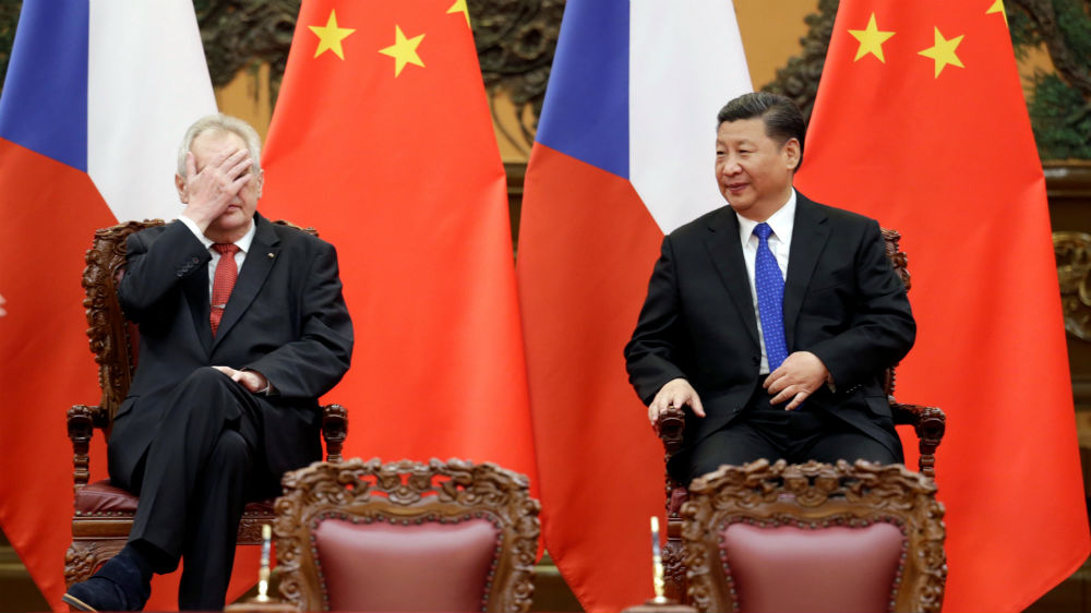 Czech pres China pres - reuters