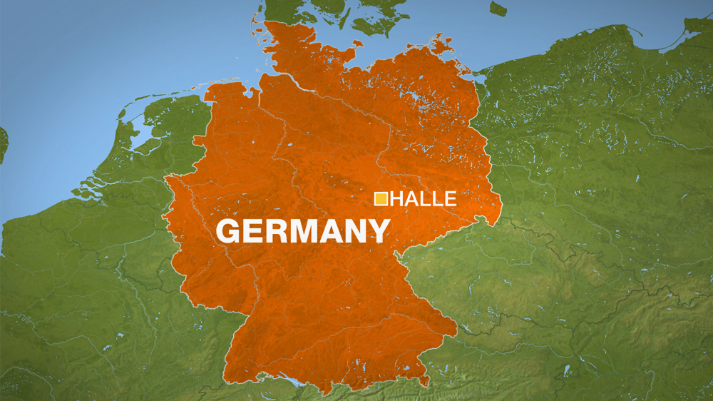 map - Halle - germany - aje
