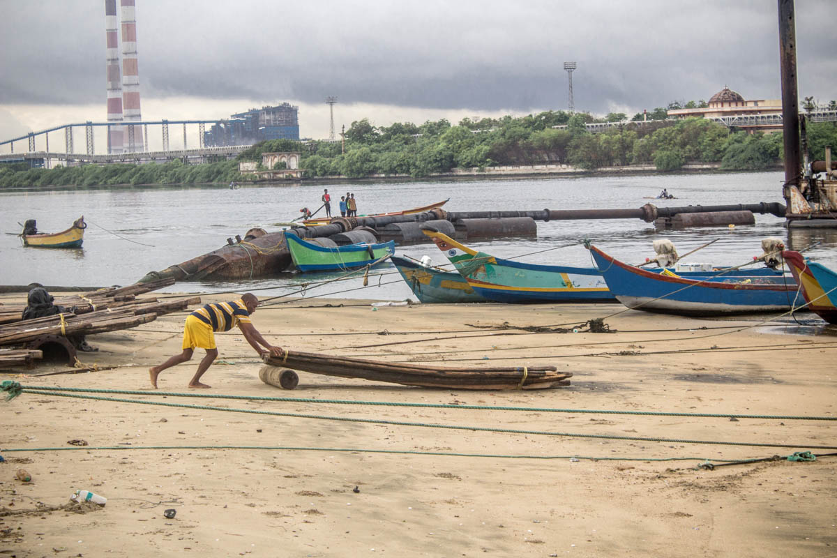 . Illegal poaching of red worms is a new threat to fish survival. Raji says, “Red worms in this river is food for fishes. This has been poached by individuals (about 500 kilos a day) and transported t