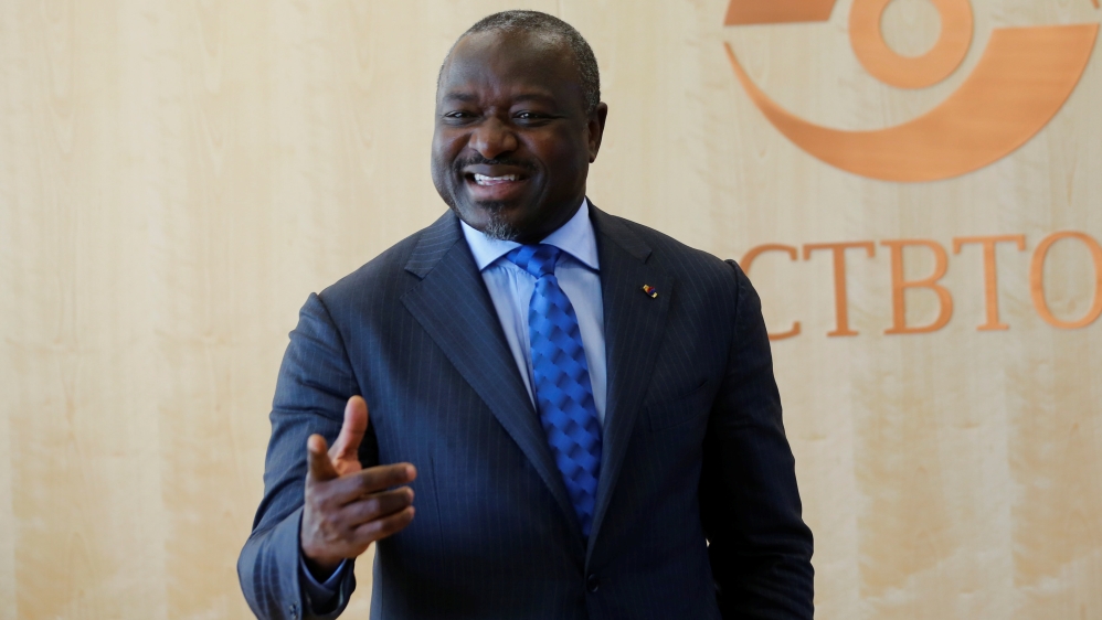 Secretary General of the CTBTO Zerbo gestures during an interview in Vienna