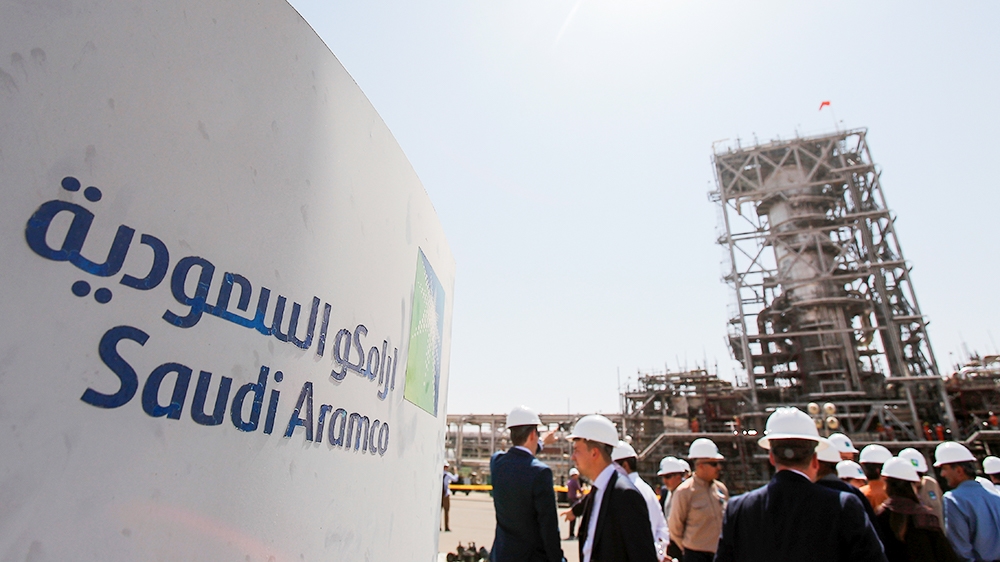 A view shows the installation reconstructed after the attack at Saudi Aramco oil facility in Khurais, Saudi Arabia October 12, 2019. REUTERS/Maxim Shemetov