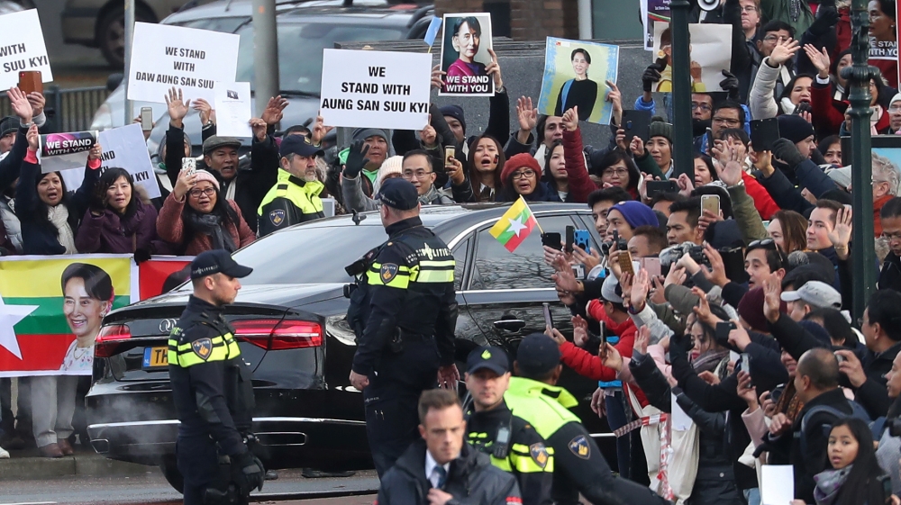 Court hearings in case against Myanmar on alleged genocide of Rohingya, at the International Court of Justice in The Hague