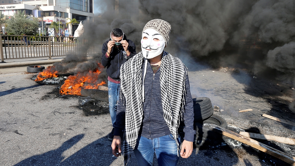 Lebanon central bank protests Jan
