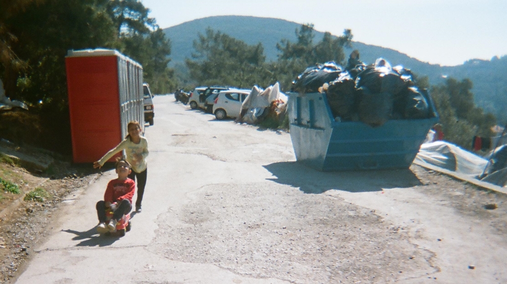 Children playing at the camp