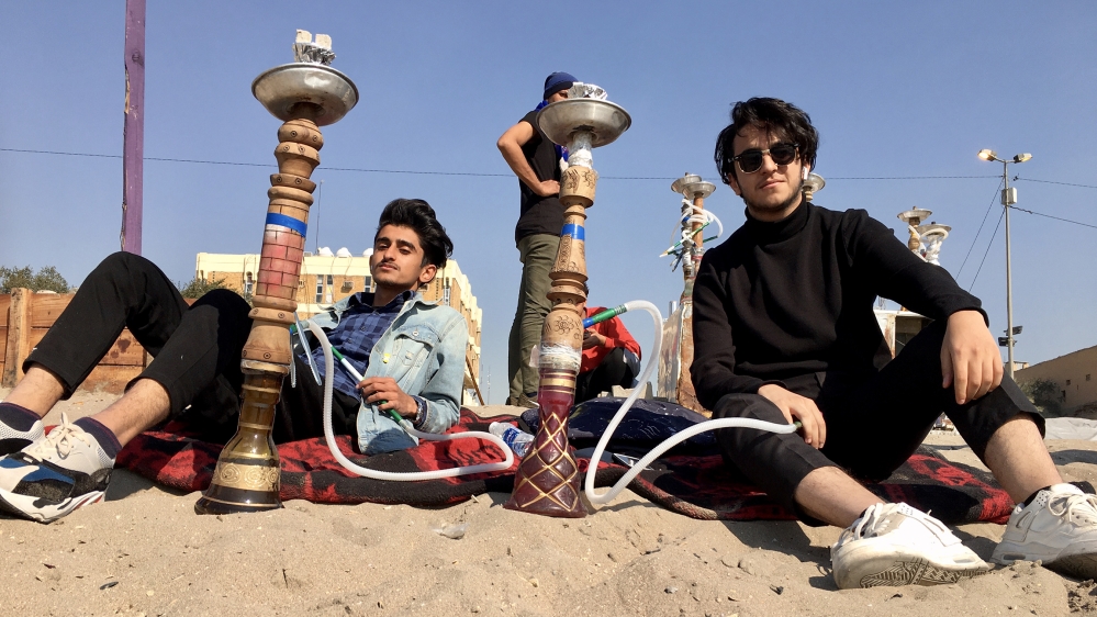 Protests have shaken Iraq for four months but demonstrators still find time to relax