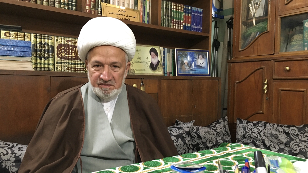A local imam in Sadr city is part of the powerful Shia leader’s group of die-hard supporters