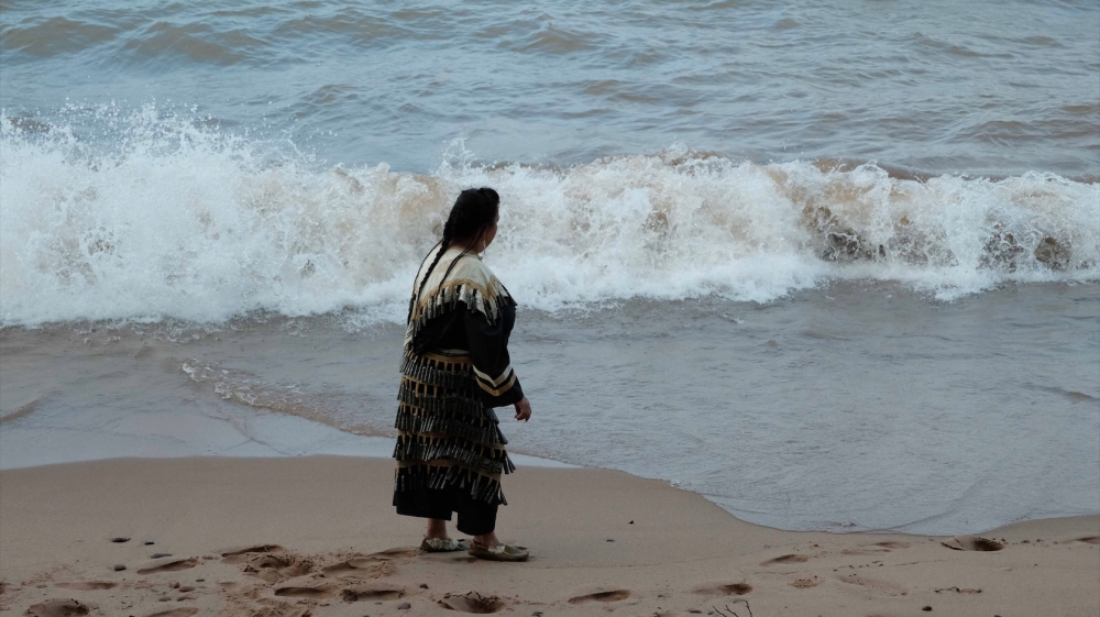 Ojibwe jingle dress - Mary Pember