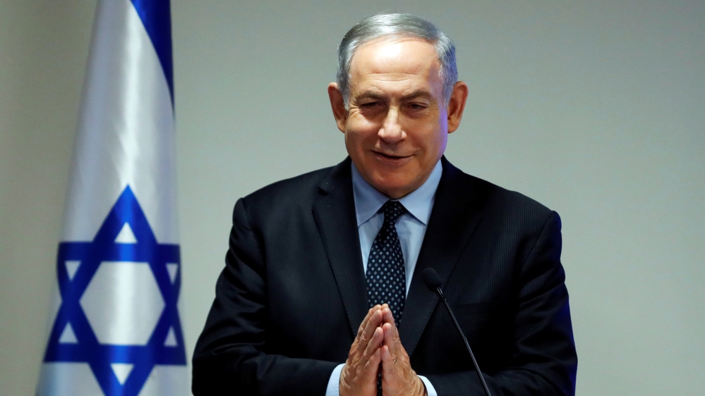 Israeli Prime Minister Benjamin Netanyahu gives a statement at the Health Ministry in Jerusalem