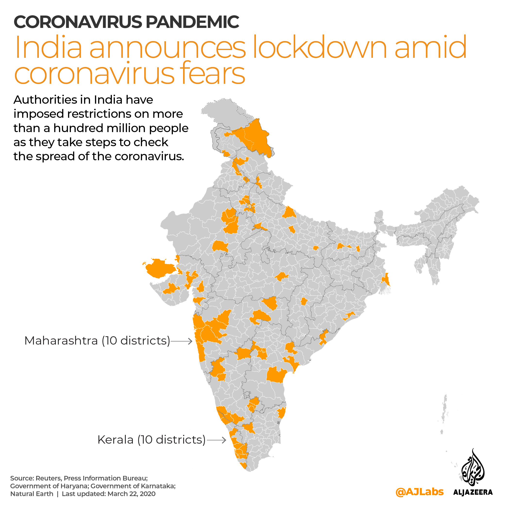 INTERACTIVE: Indian map COVID-19 lockdown