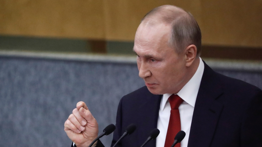 Russia''s President Putin attends a session of the lower house of parliament in Moscow