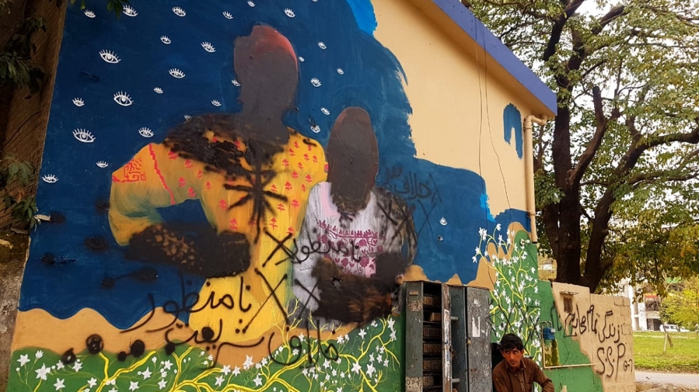 Mural Wall Aurat March Alia Chughtai