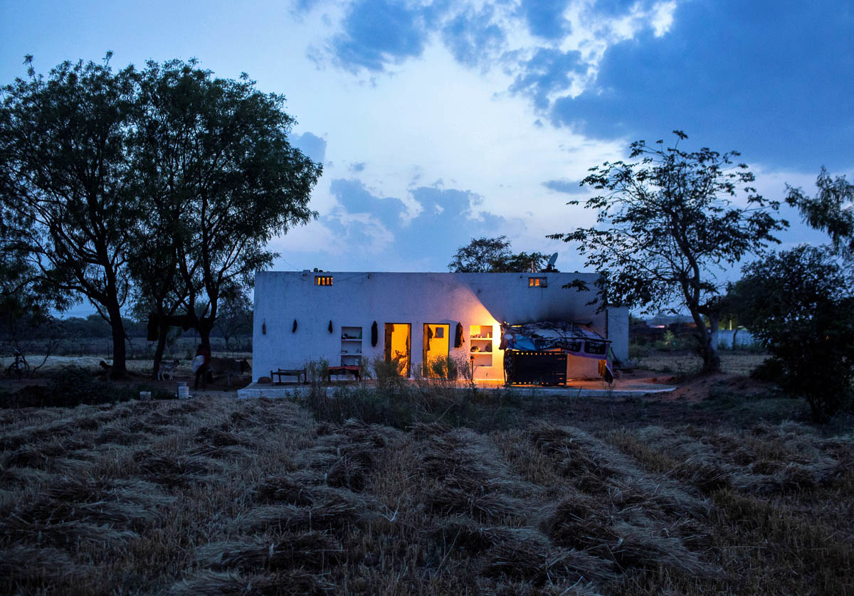 Two-room concrete house of Dayaram Kushwaha and Gyanvati, migrant workers who returned home from New Delhi, is pictured during nationwide lockdown in India to slow the spread of the coronavirus, in Ju
