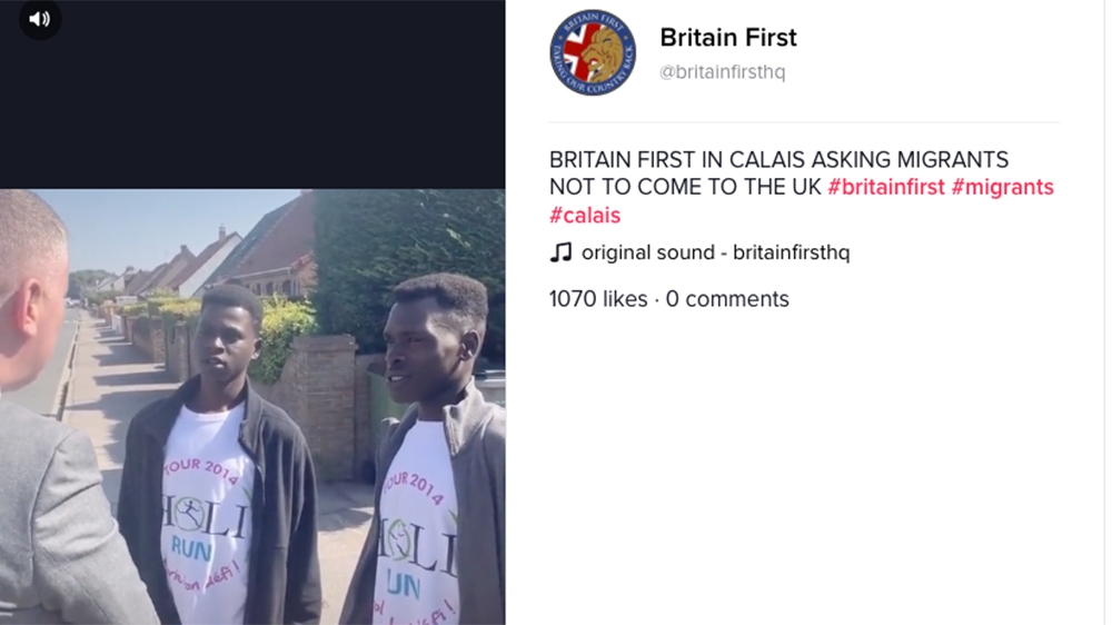 Britain First [Screengrab/TikTok]