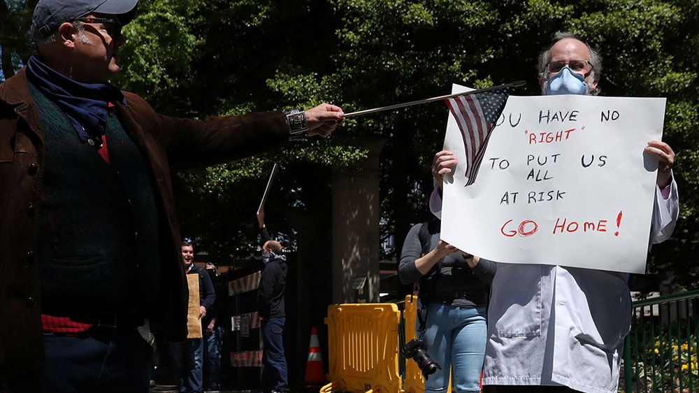 US anti-lockdown protests 