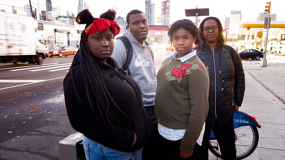 Still Here - Tamanika and three of four children [Sara Bennett/Al Jazeera]