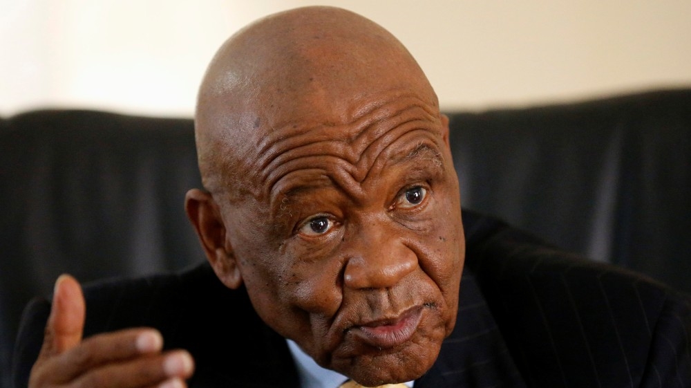 FILE PHOTO: Lesotho''s Prime Minister Thomas Thabane gestures as he speaks during an interview with Reuters at the state house in the capital Maseru, Lesotho February 27, 2015.