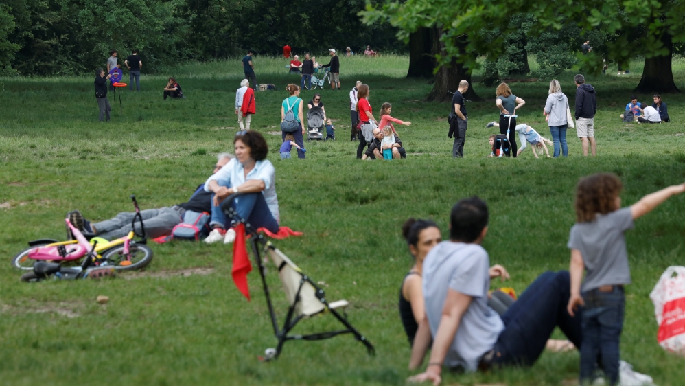 Eve of the gradual lifting of lockdown restrictions during the outbreak of the coronavirus disease (COVID-19) in Paris