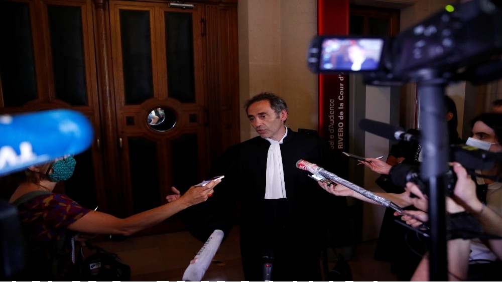 French lawyer Laurent Bayon, who defends Rwandan genocide suspect Felicien Kabuga
