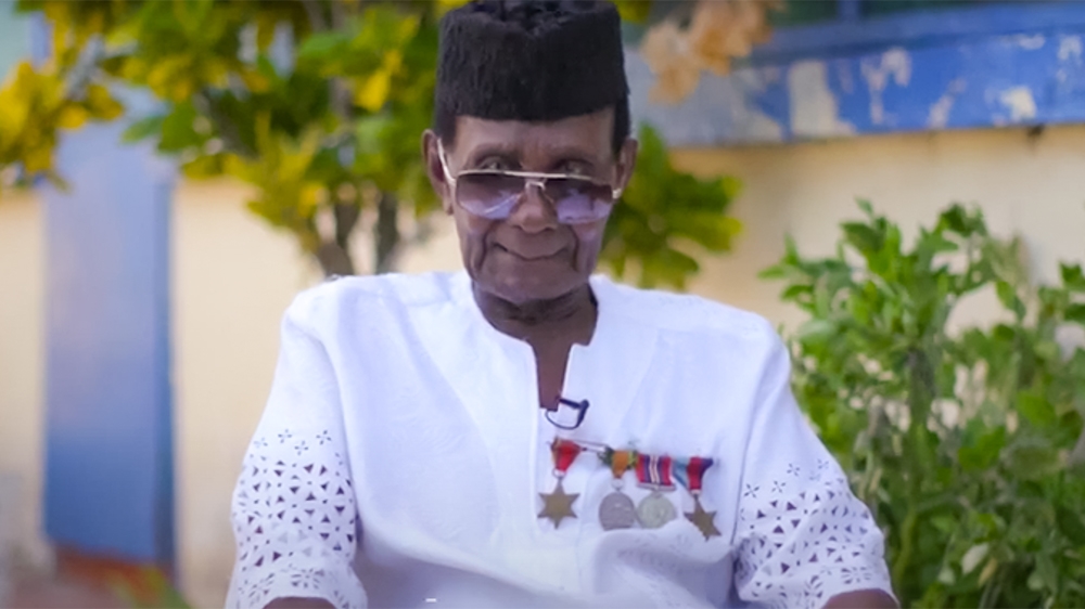 Private Joseph Hammond a 95 years old WWII veteran in Ghana [Screegrab/GUBA Foundation]