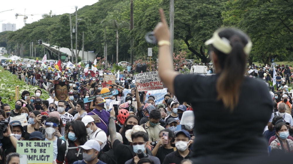 Philippines anti-terror bill protest AP photo