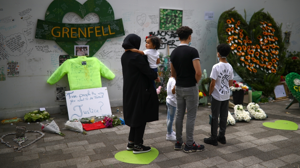 Third anniversary of the Grenfell Tower fire in London
