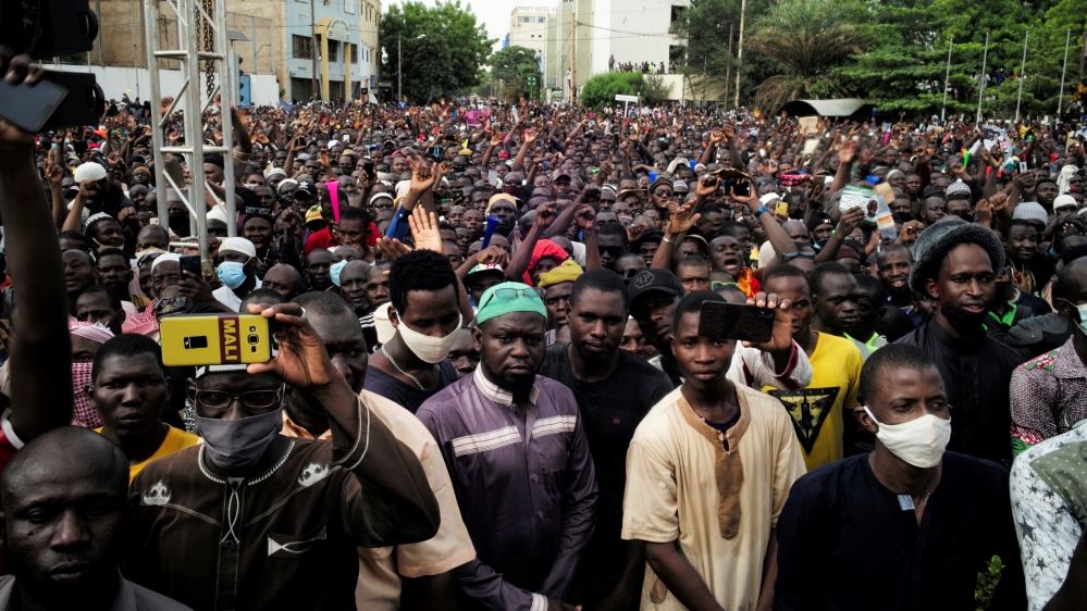 Mass protest to demand the resignation of the Mali's President Ibrahim Boubacar Keita in Bamako