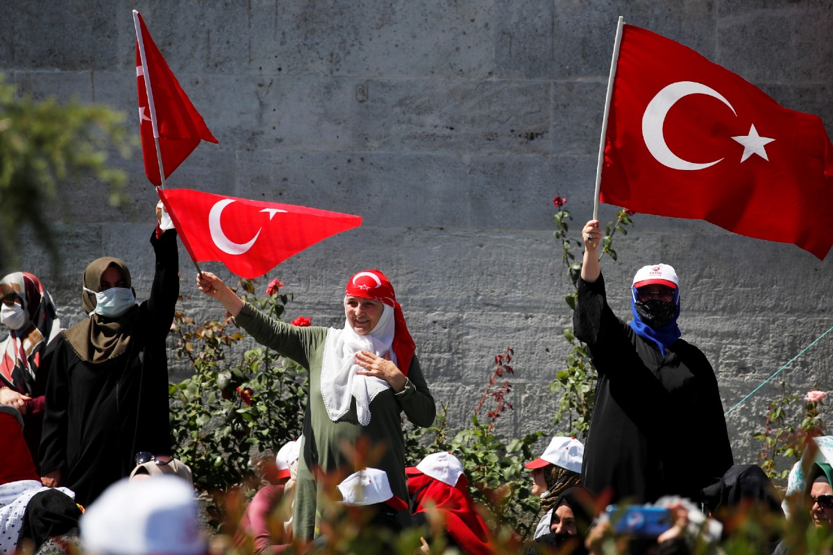 Friday prayers at Hagia Sophia Grand Mosque for the first time in 86 years, in Istanbul
