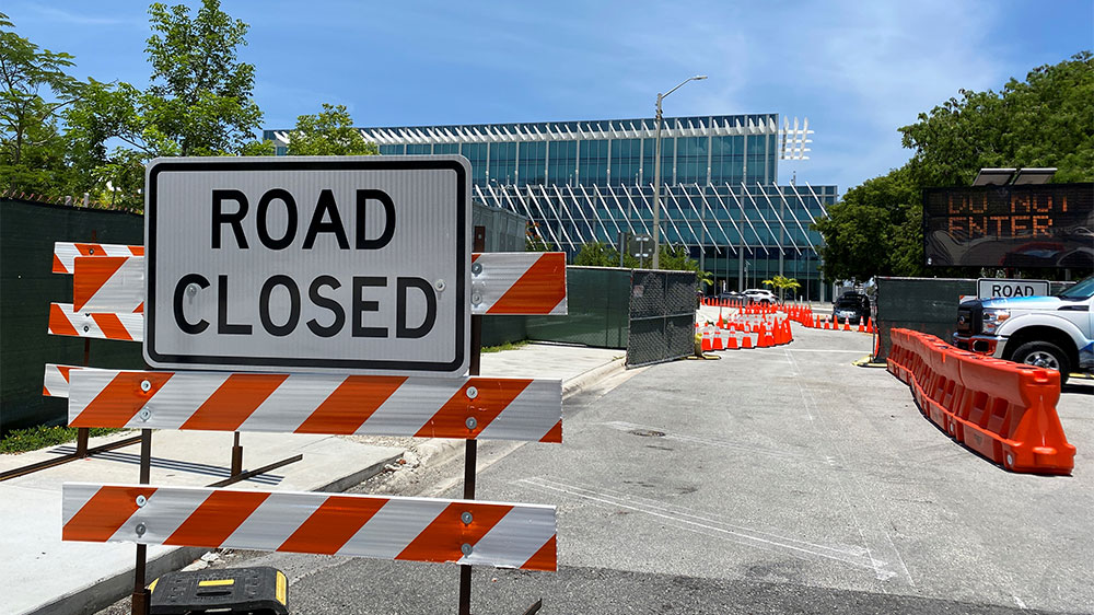COVID road closed