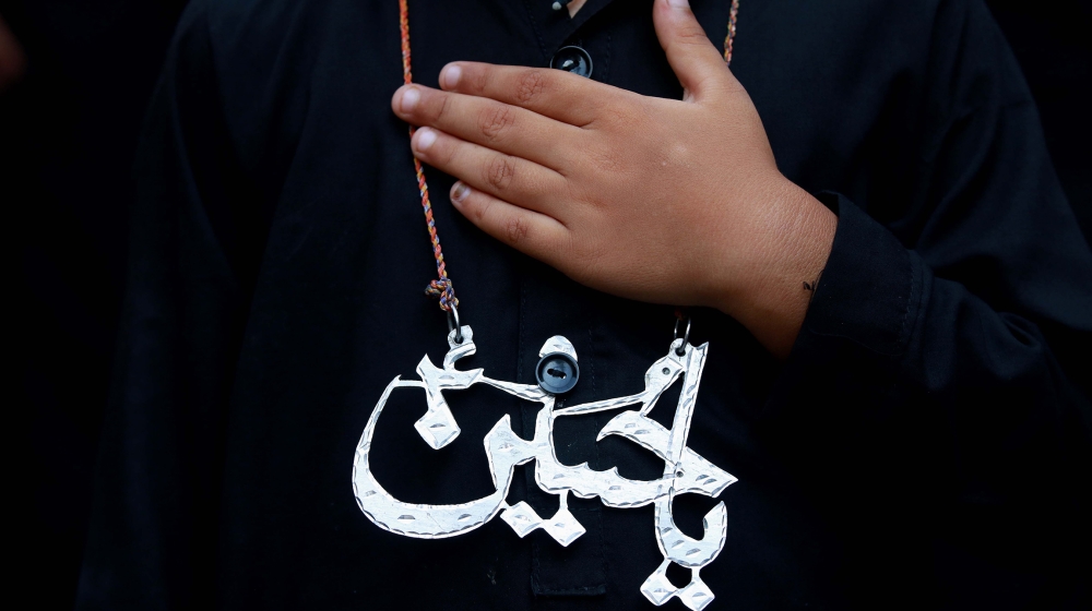 A Pakistani Shiite Muslim beats on chest during a mourning procession, in Peshawar, Pakistan, 27 August 2020. Shiite Muslims are observing the holy month of Muharram, the climax of which is the Ashura