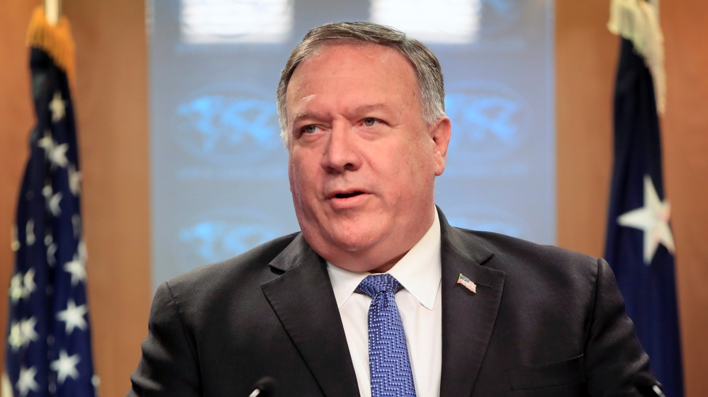 U.S. Secretary of State Pompeo attends a news conference in Washington
