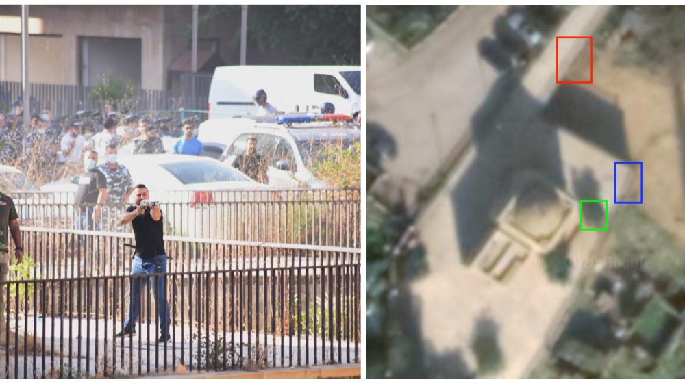 INTERACTIVE: Beirut protests 4A: Man shooting silver shotgun