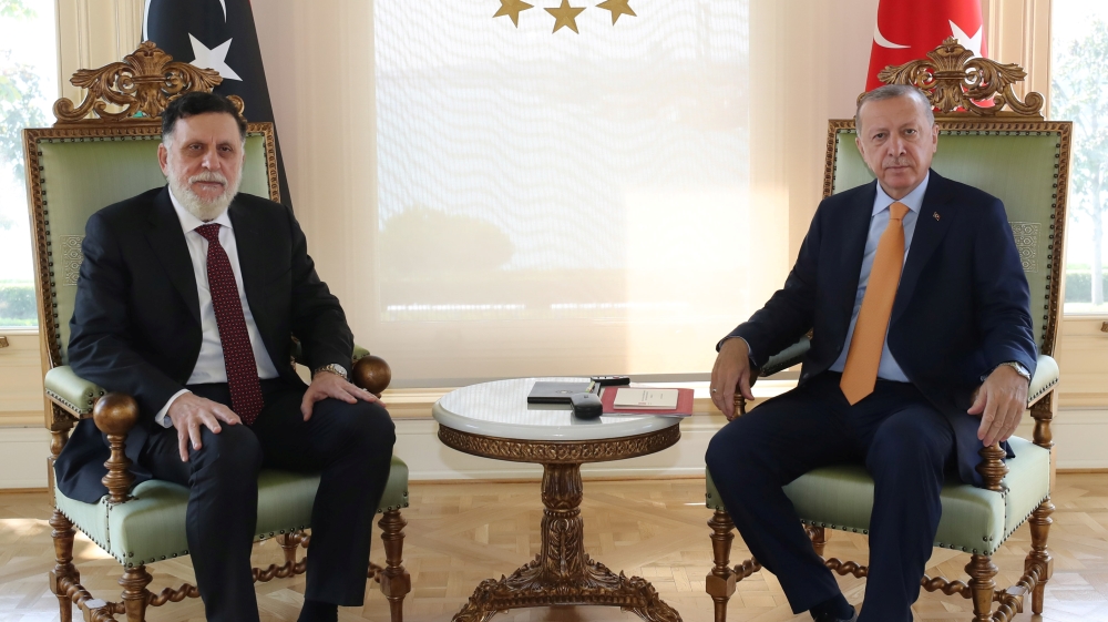 Turkey''s President Tayyip Erdogan meets with Libya''s internationally recognised Prime Minister Fayez al-Sarraj in Istanbul