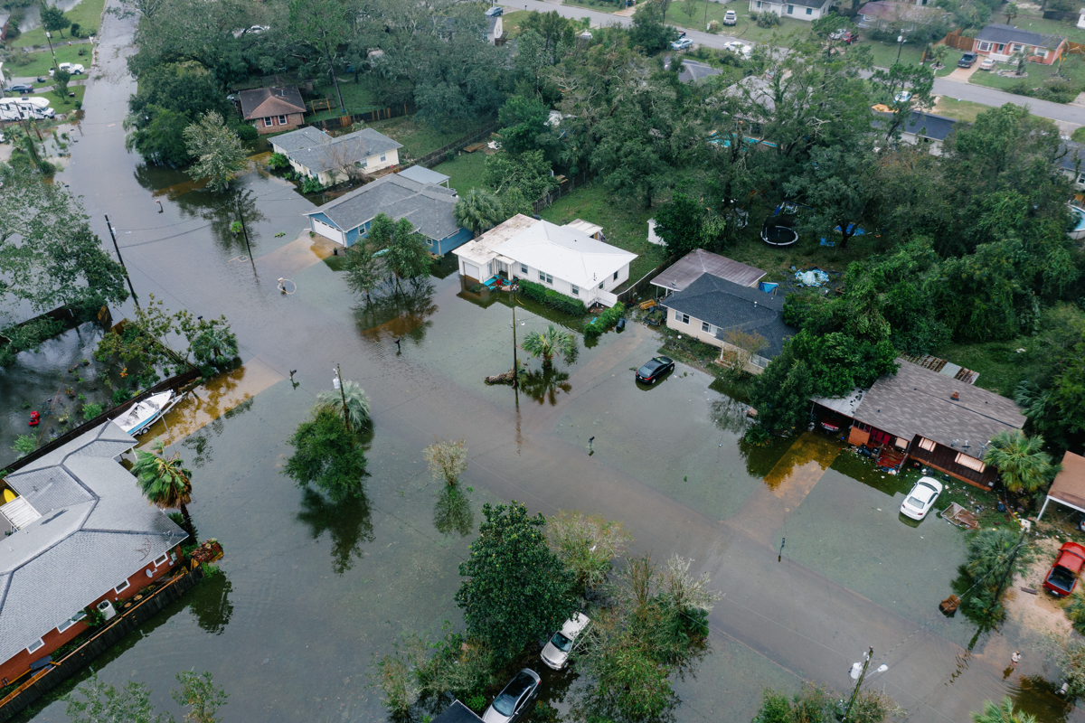 Downed trees and flooding in West Pensacola near the Bayou Grove and Mulworth neighborhoods. The area received a lot of damage after Hurricane Sally came through as a category 2 storm in Pensacola, La