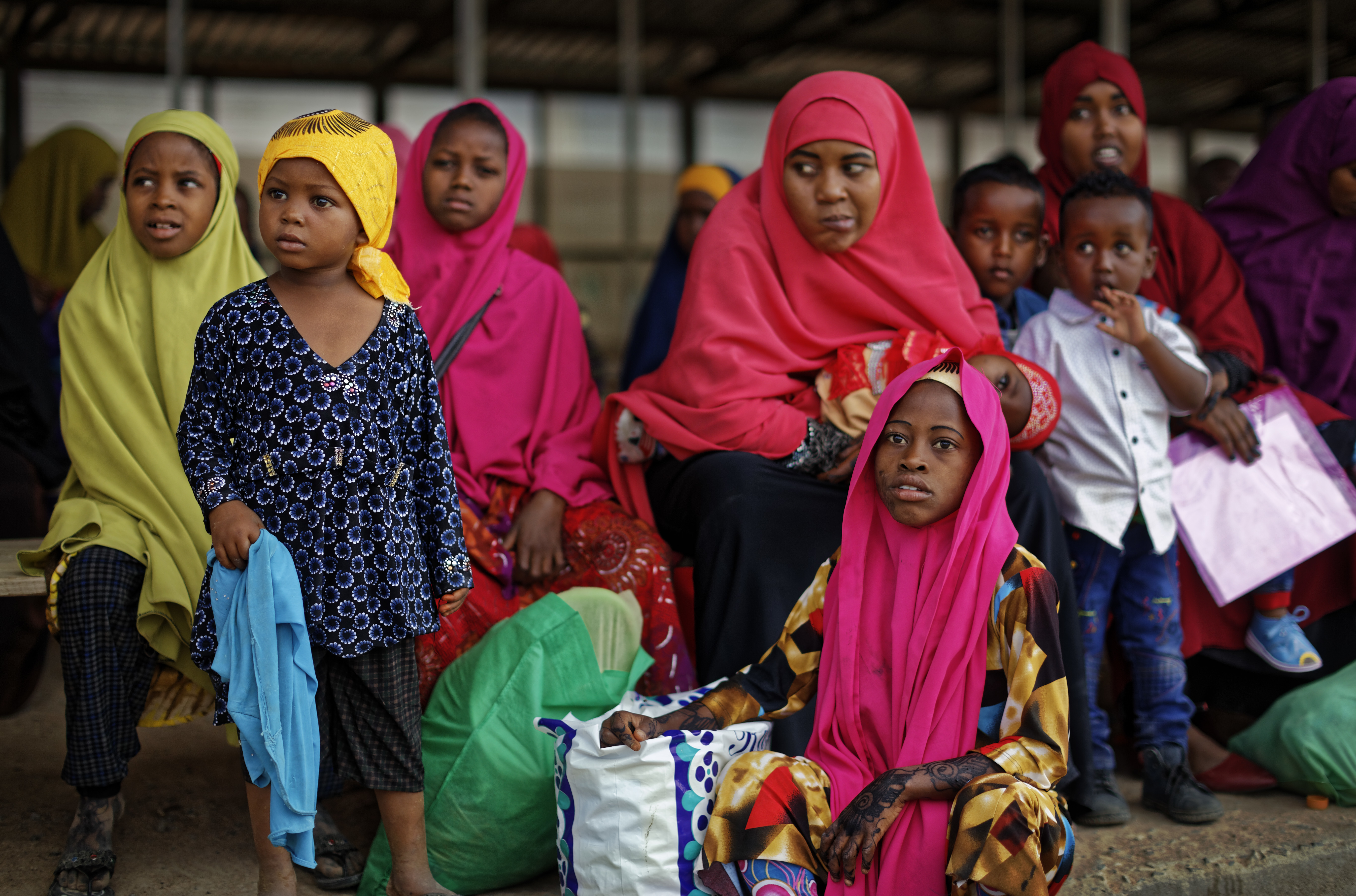 Refugees at Dadaab refugee camp, which currently hosts over 230,000 inhabitants, in northern Kenya