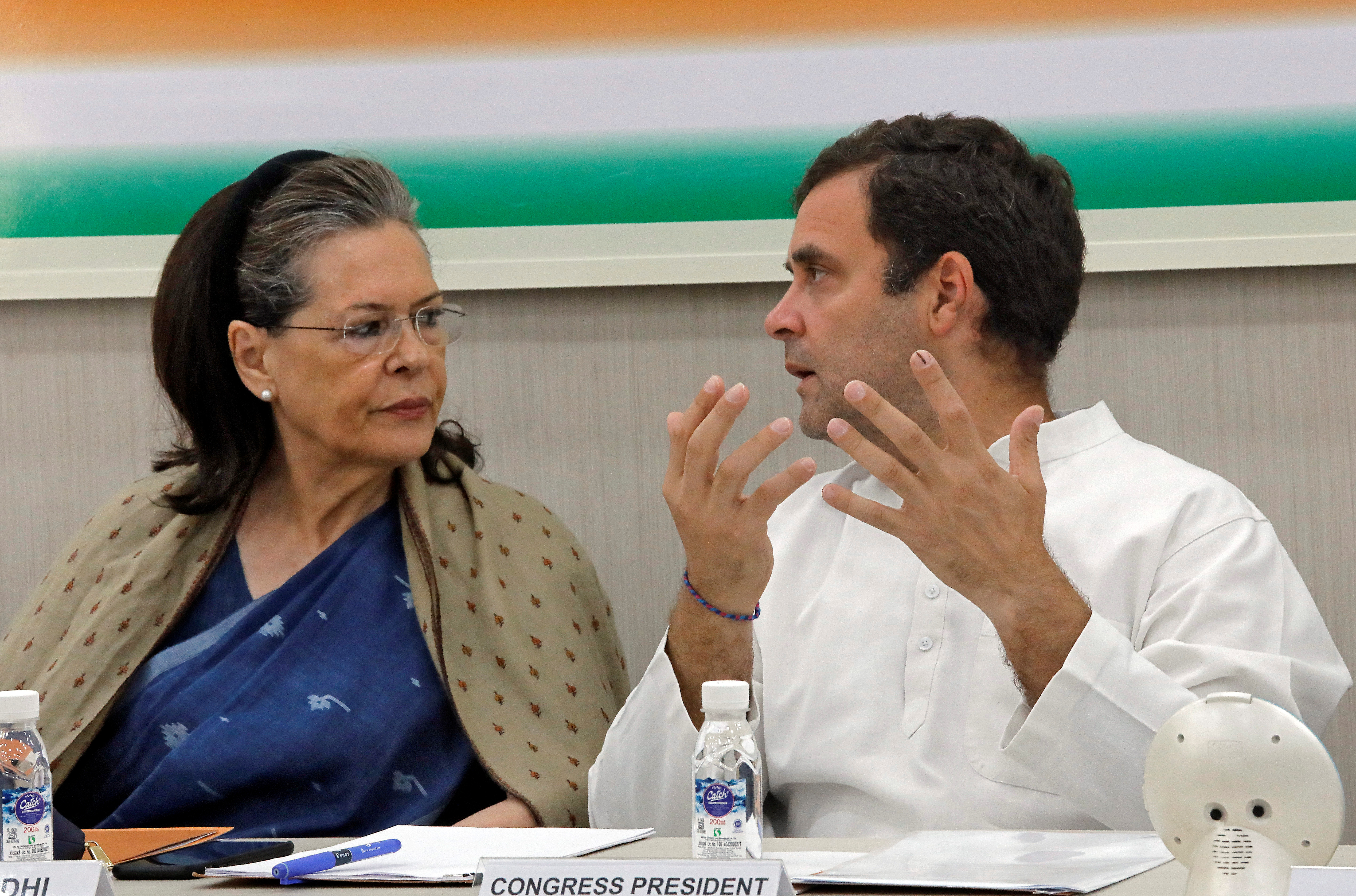Sonia Gandhi with son Rahul