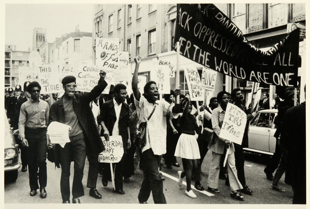 The Black Panther Movement at the Mangrove Nine march in 1970 [Photo courtesy of National Archives UK]