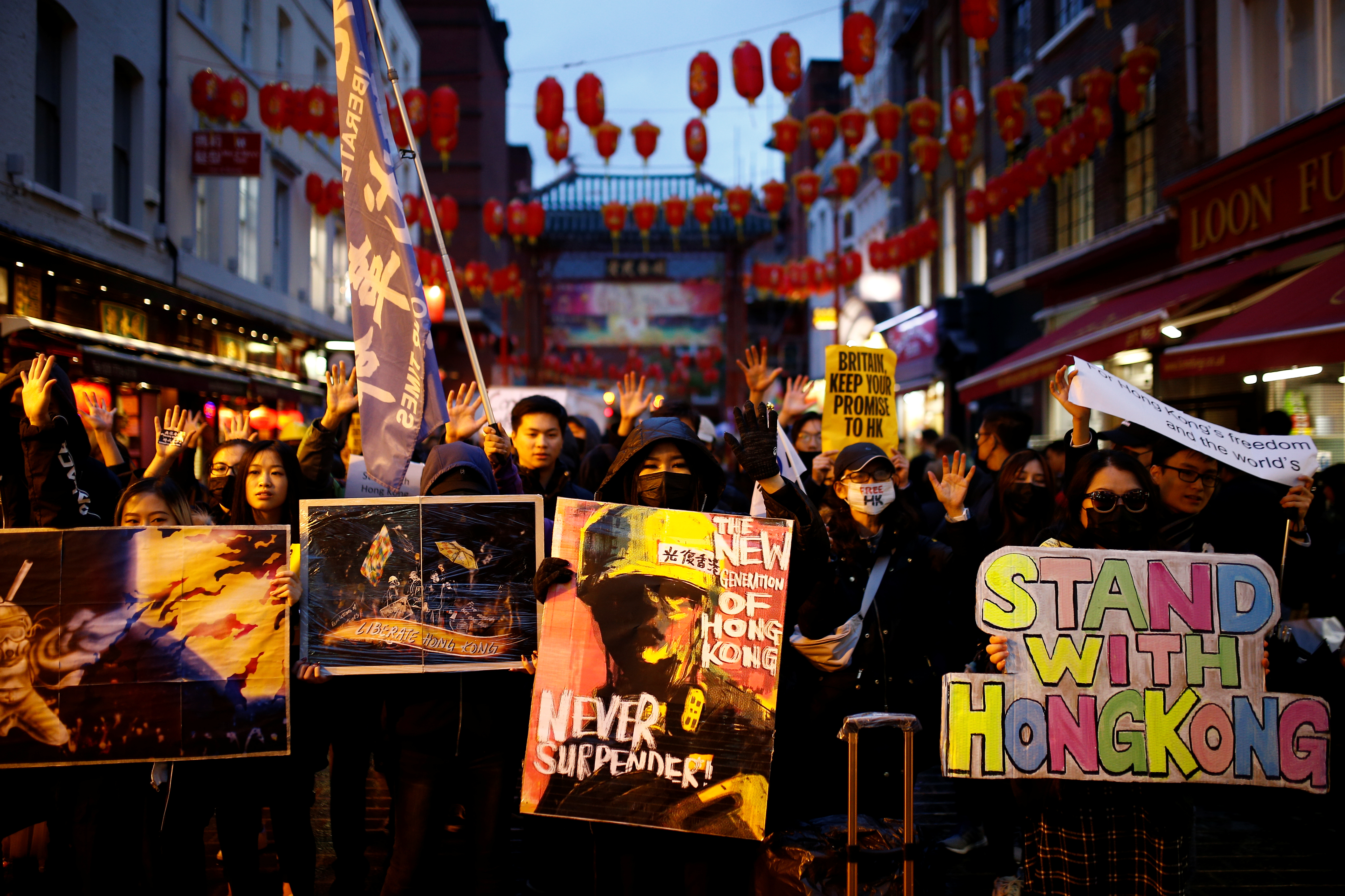 During mass demonstrations in Hong Kong in 2019, rallies in London urged the UK government to do more to help people in the former British colony