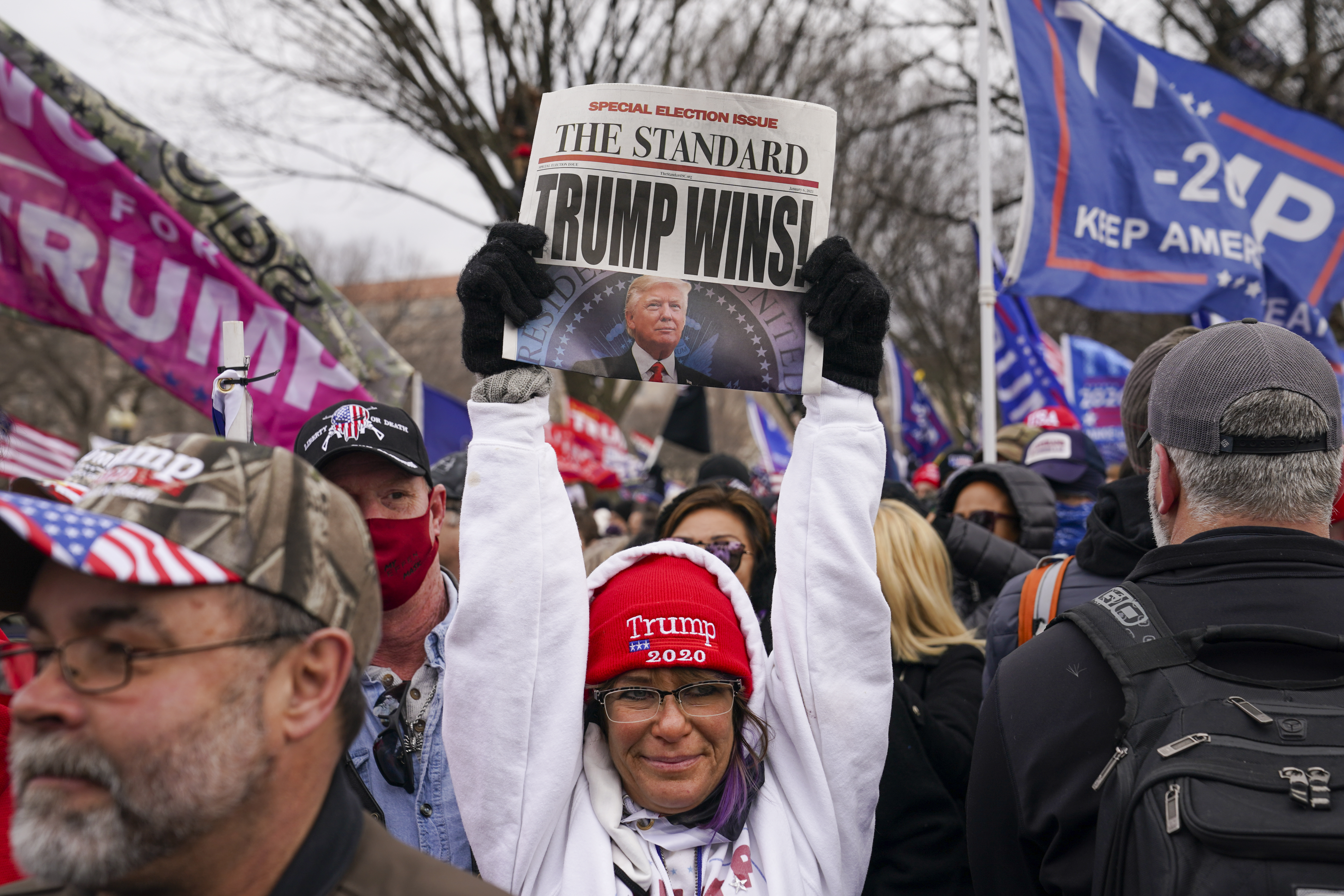 Trump supporters participate in a rally Wednesday, January 6, 2021 in Washington. [John Minchillo/AP Photo]