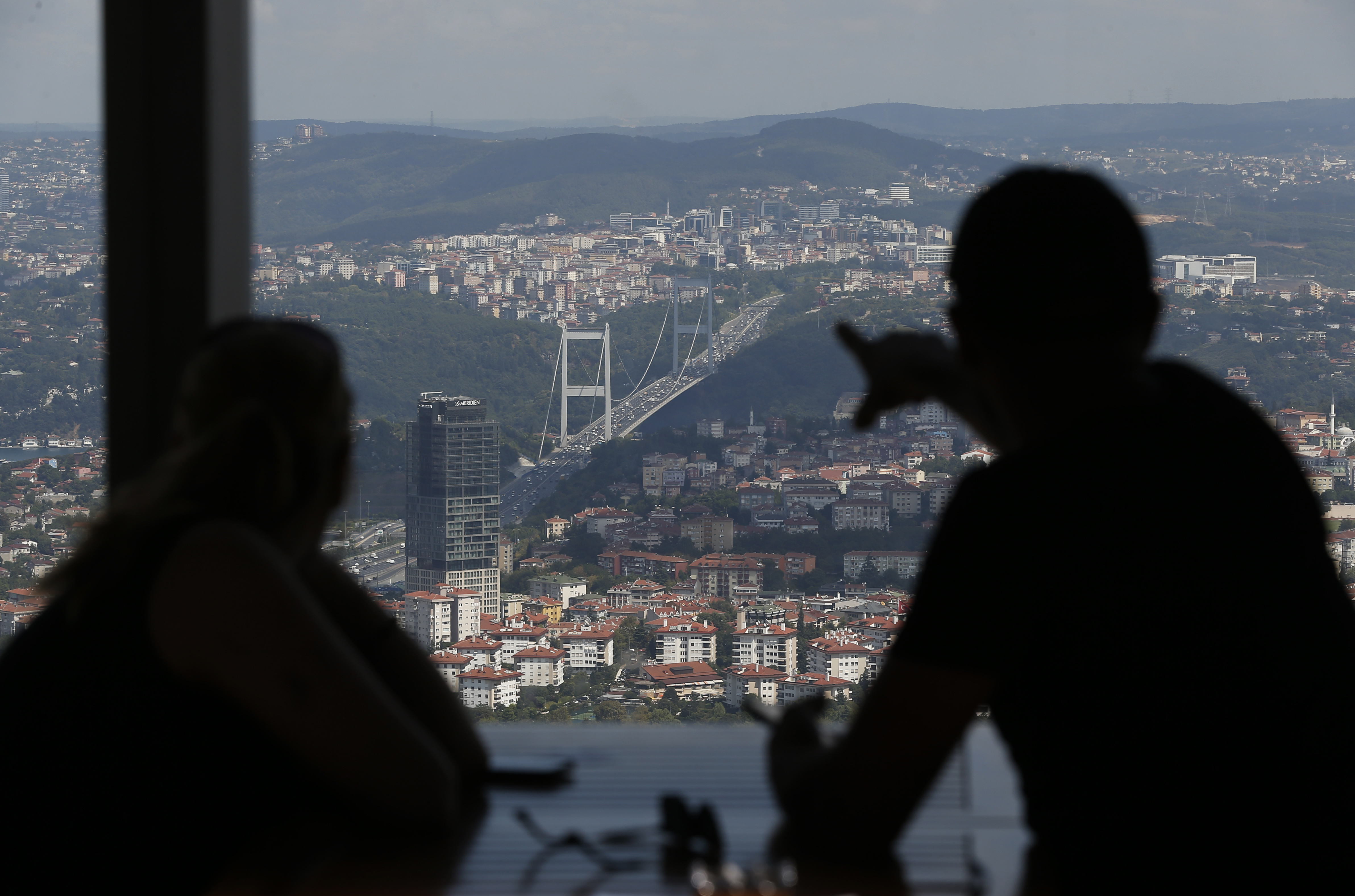 Backdropped by Fatih Sultan Mehmet Bridge
