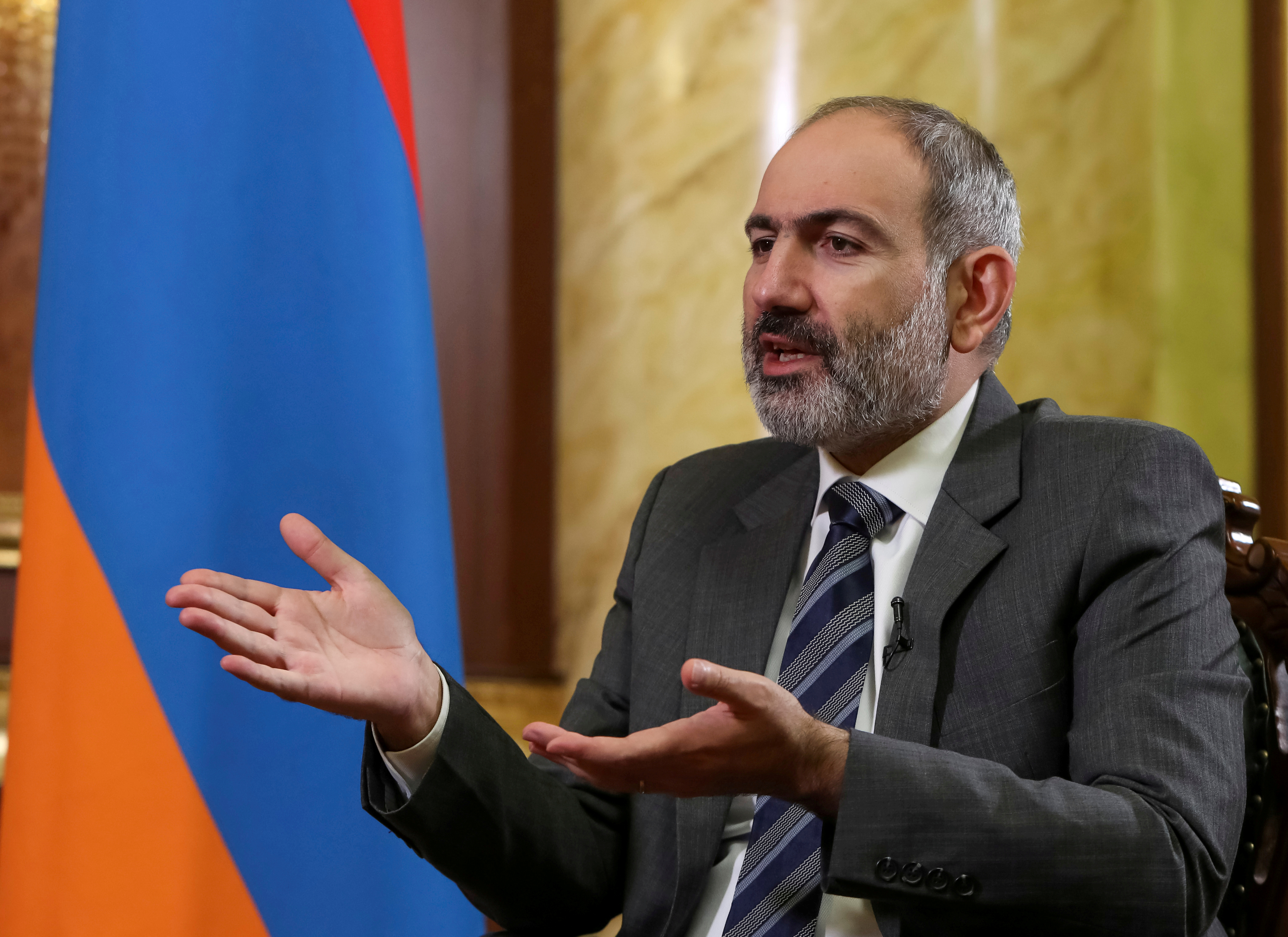Armenian Prime Minister Nikol Pashinyan speaking