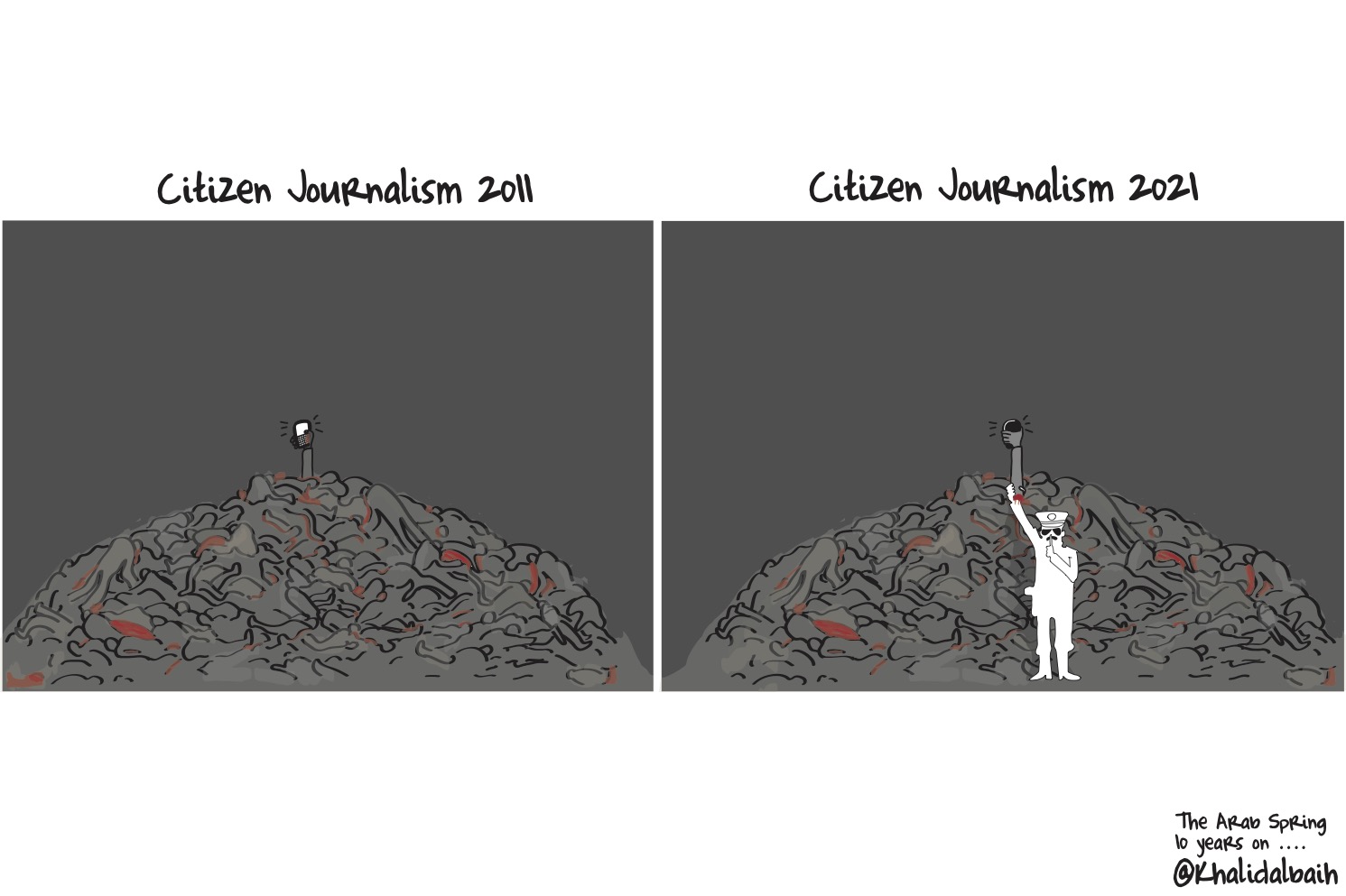 [Cartoon by Khalid Albaih]