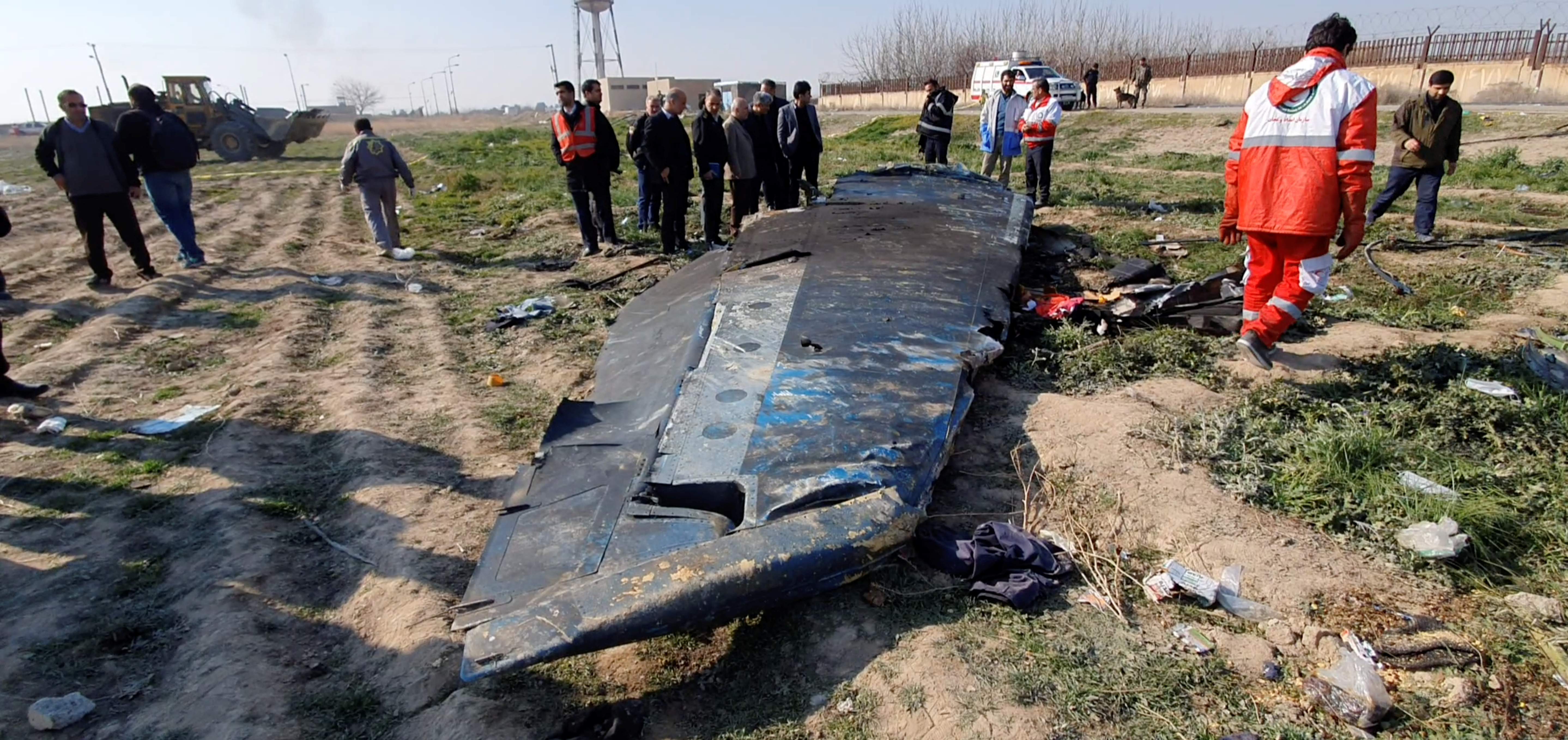 Debris of the Ukraine International Airlines, flight PS752 that crashed after take-off from Iran's Imam Khomeini airport