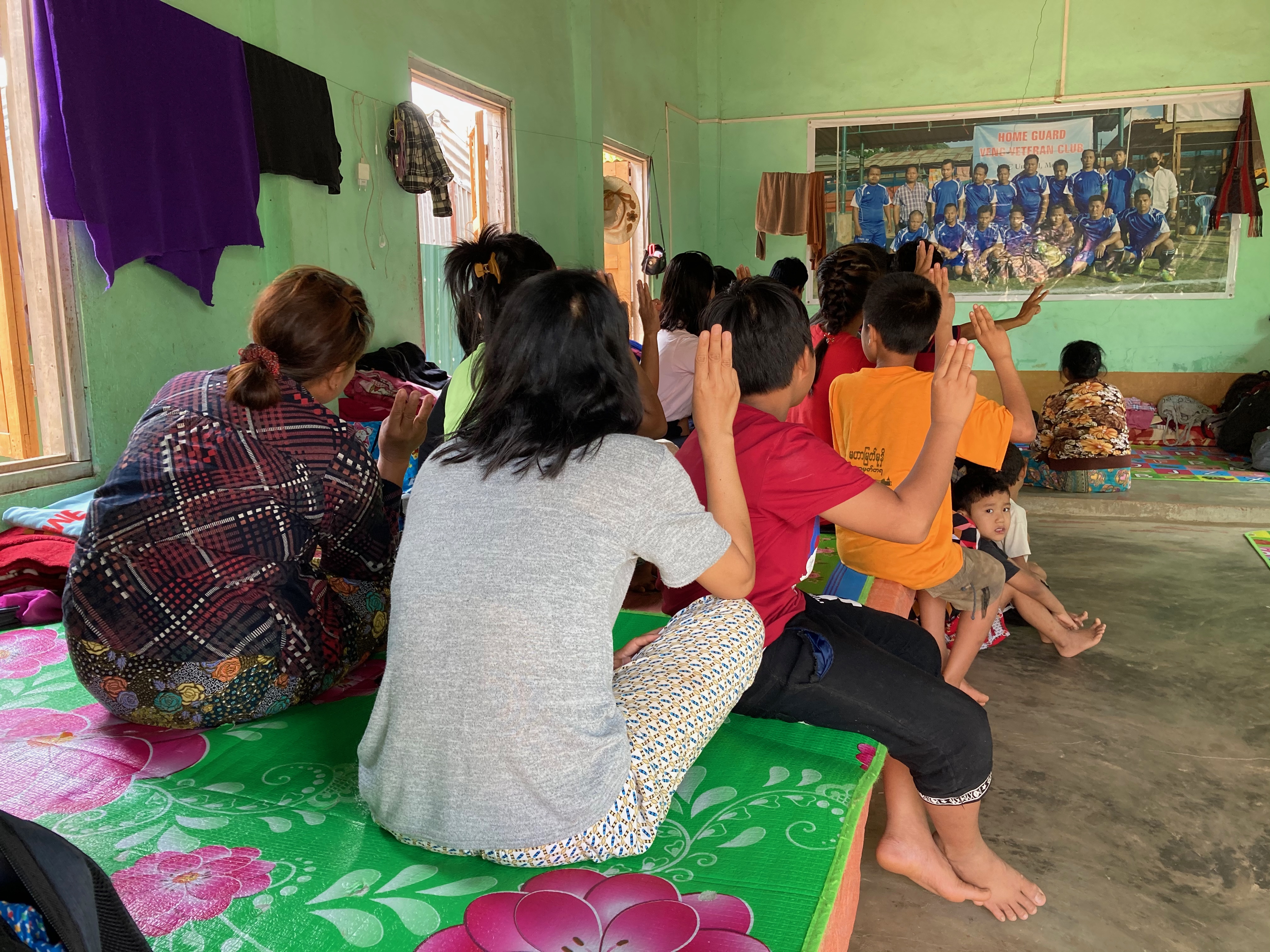 Myanmar nationals in Moreh, a border town in India's Manipur state [Sadiq Naqvi/Al Jazeera]