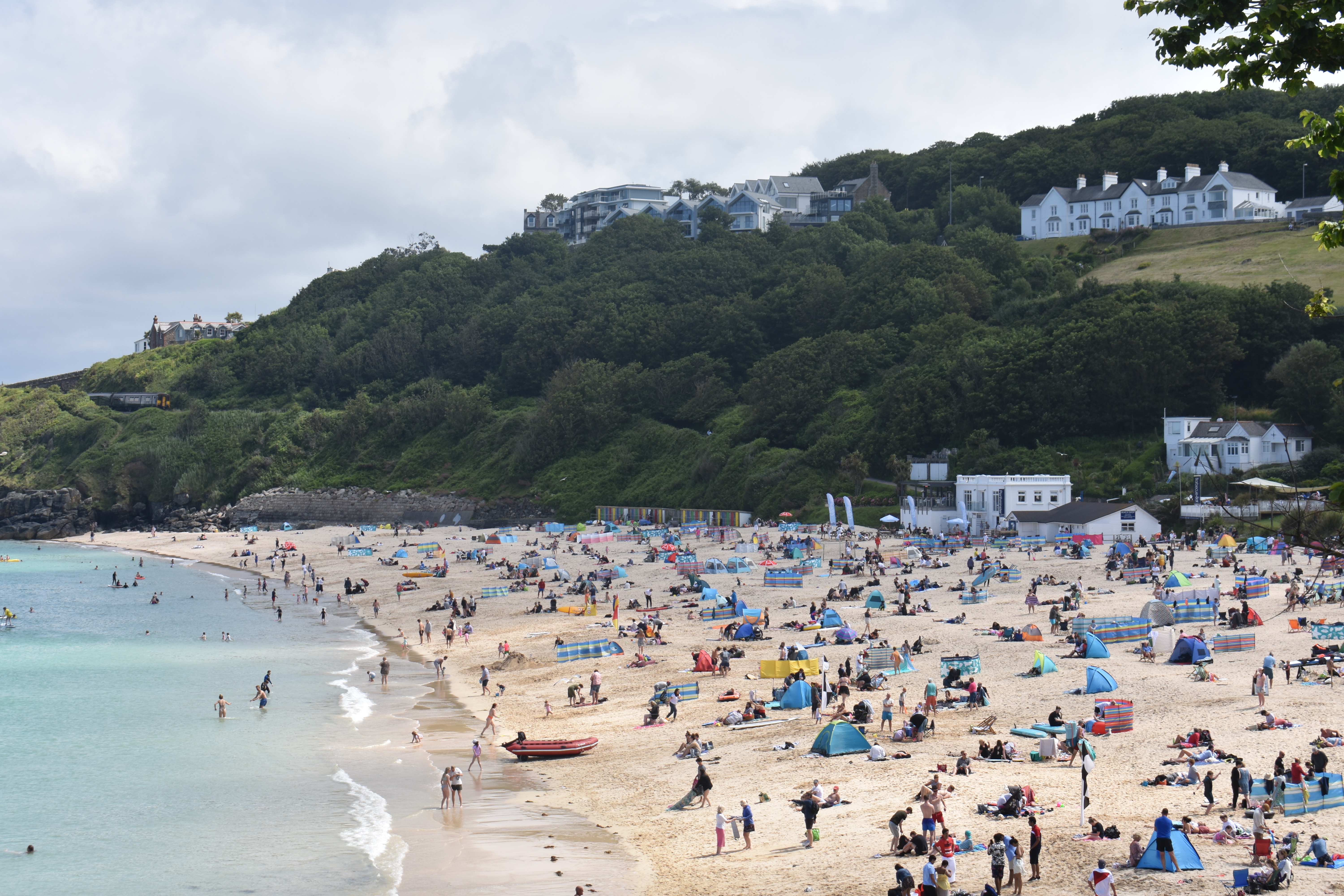 Porthminster Beach is one of the most popular spots in St Ives, Cornwall [Frankie Adkins/Al Jazeera]