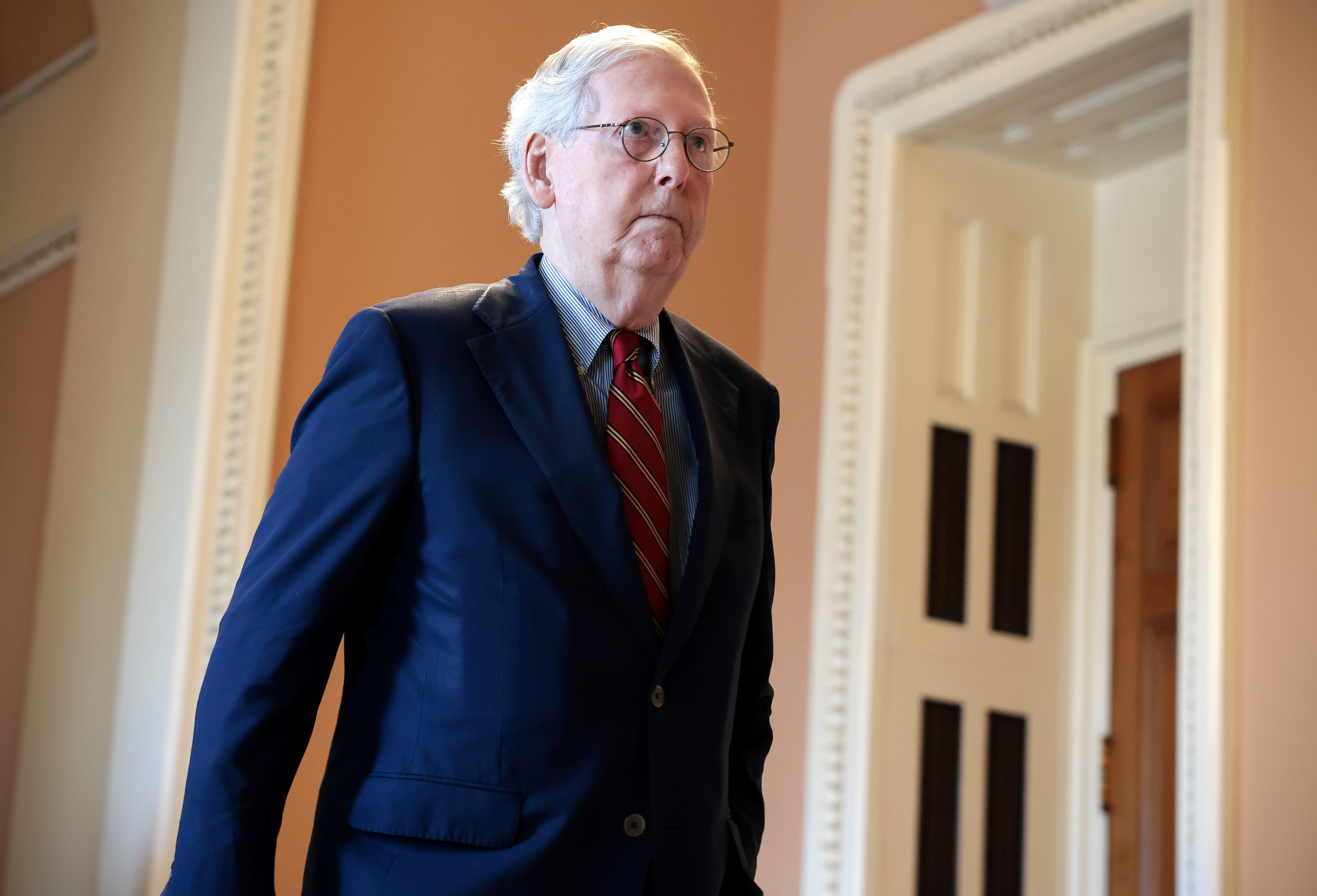 Senate Minority Leader Mitch McConnell warned Democrats against imposing an artificial timetable on the infrastructure bill