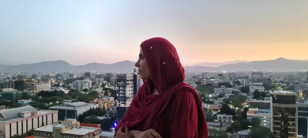 On a rooftop in Kabul on August 21, Nadima is determined to not leave and make the best of what the city has to offer [Photo courtesy of Nadima]