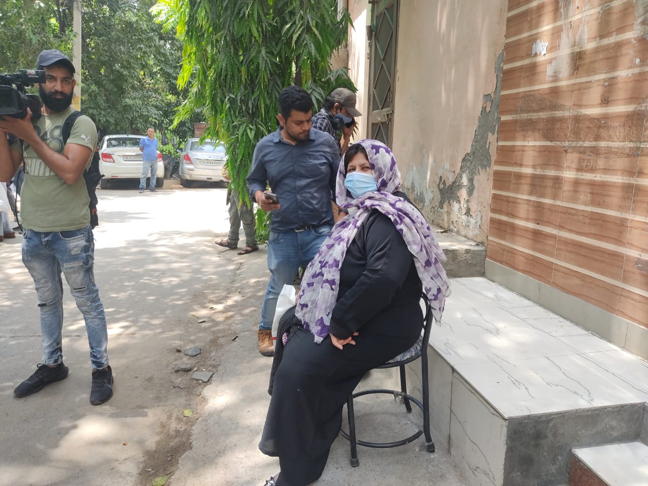 Jameela, seated, reached the Indian capital last week for medical treatment [Zafar Aafaq/Al Jazeera]