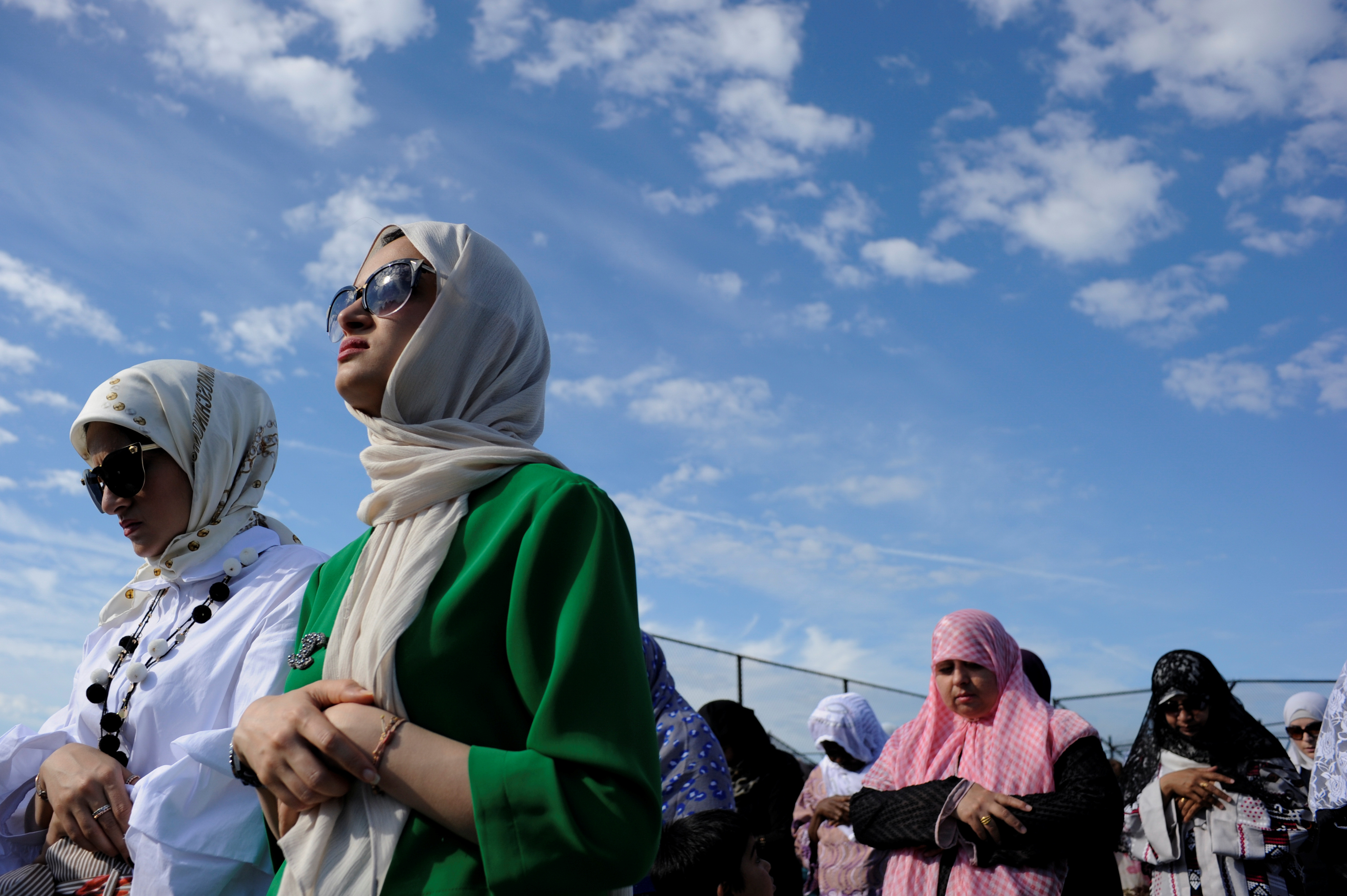 American Muslims take part in Eid al-Fitr prayers in Brooklyn, New York on June 25, 2017 [File: Kholood Eid/Reuters]
